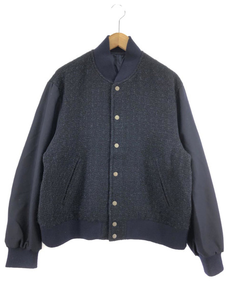 URU 22FW FANCY TWEED VARSITY JACKET ジャケット 2 ネイビー