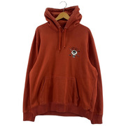 STUSSY SURF SKATE SKULL HOOD L レッド