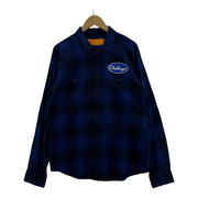 CHALLENGER ワッペン付L/S CHECK WORK SHIRT (M)