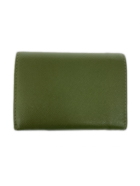 MARNI コンパクトウォレット サフィアーノ 三ツ折リ レザー 財布 茶/青/緑