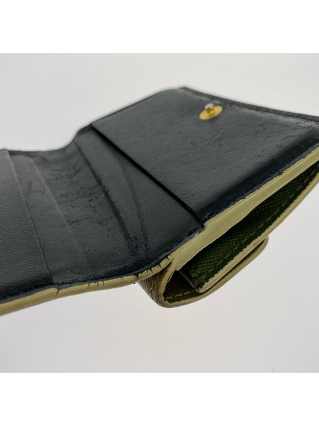 MARNI コンパクトウォレット サフィアーノ 三ツ折リ レザー 財布 茶/青/緑