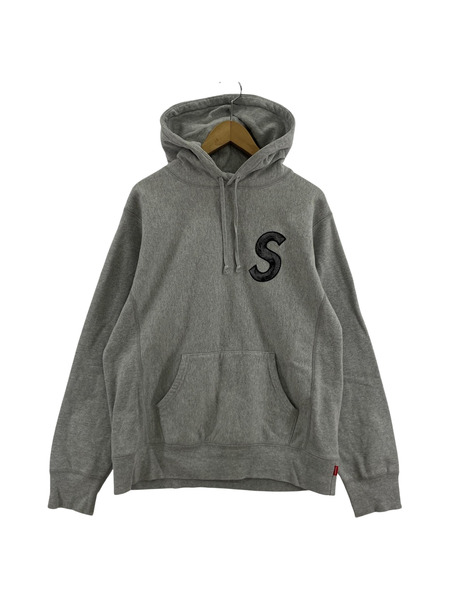 Supreme 18AW S Logo Hooded Sweatshirt Sロゴパーカー M グレー