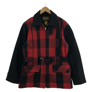 OUTERWEAR BY CUSHMAN ウールチェックジャケット RED M