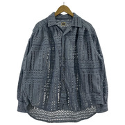 AIE 長袖シャツ 24AW Painter Shirt Poly Lace XS ブルー