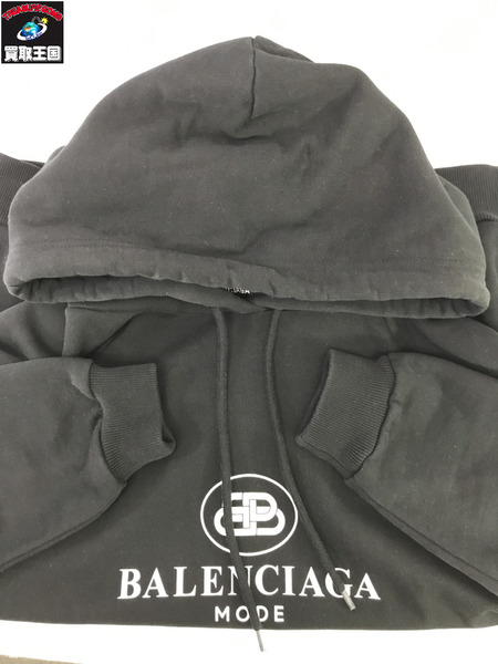 Balenciaga L/S スウェットプルパーカ ブラック XS