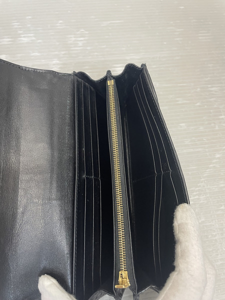 CELINE Large Flap Wallet クロコ型押し財布 ブラック 10B563BFY 38NO