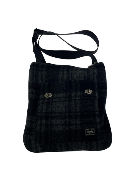 PORTER ショルダーバッグ チェックウールショルダーバッグ