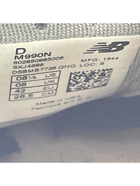 NEW BALANCE スニーカー USA製 M990N 初代復刻モデル 26.5cm ネイビー