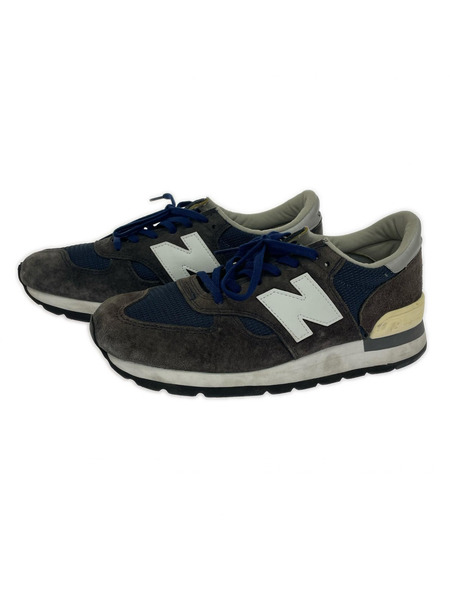 NEW BALANCE スニーカー USA製 M990N 初代復刻モデル 26.5cm ネイビー