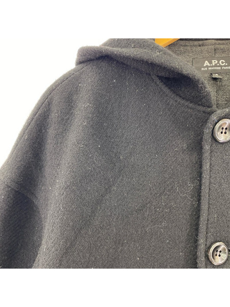 A.P.C. ジャケット フーデットコート (S) 黒