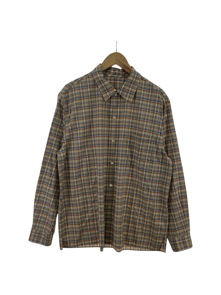 AURALEE WASHABLE SUPER LIGHT WOOL CHECK SHIRT 4 A21SS01LC[値下]