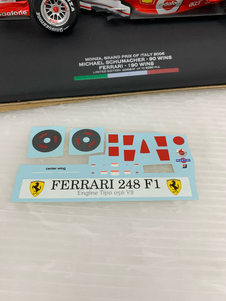 1/18 フェラーリ 248 F1 2006 イタリアGP vodafone #5(レッド×ホワイト) Hot Wheels Racing  J2994
