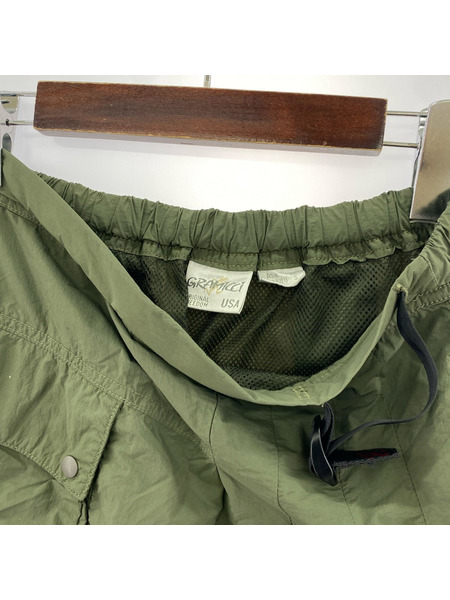 Gramicci ヒザ丈スカート ナイロン オリーブ Ｍ