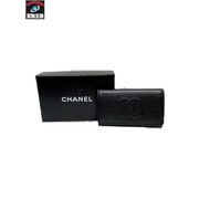 CHANEL キャビアスキン6連キーケース 黒