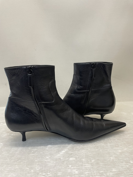 BALENCIAGA ポインテッドトゥ アンクルショーツブーツ 40 1/2 黒