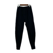 VERMEIL par iena トリコット裾タックパンツ/BLK
