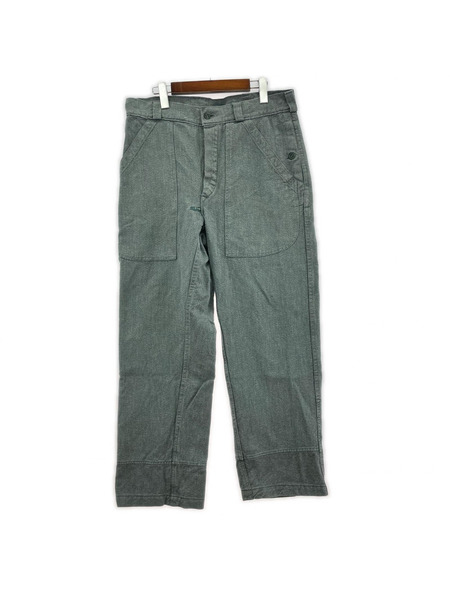OLD・VINTAGE デニム・ジーンズ スイス軍 グリーンデニム（実寸35）