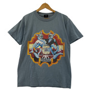 90s AEROSMITH エアロスミス Nine Lives ツアー バンドTシャツ(XL) ブルーグレー