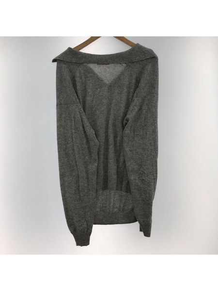 AURALEE 24ss CASHMERE SILK KNIT SKIPPER POLO 4グレーA24SP02SC[値下]