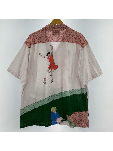 SON OF THE CHEESE 半袖シャツ レーヨンシャツ (L)