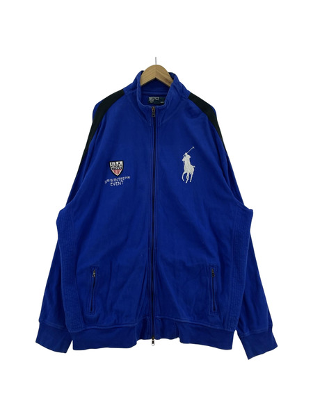 POLO RALPH LAUREN ビッグポニー スウェット地 トラックジャケット(2XLT) ブルー