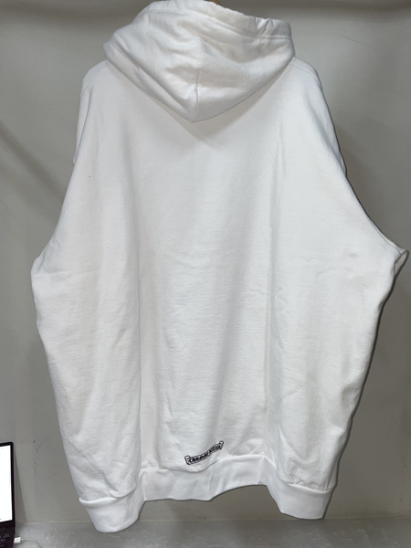 CHROME HEARTS SWTSHRT HD 袖ロゴ プルオーバーパーカー XXL 白