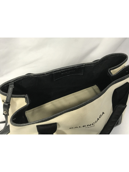 BALENCIAGA ネイビーカバス トートバッグ アイボリー 339933