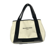 BALENCIAGA ネイビーカバス トートバッグ アイボリー 339933