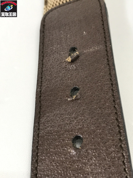 GUCCI  GGマーモント ダブルGバックル ベルト レザー 茶