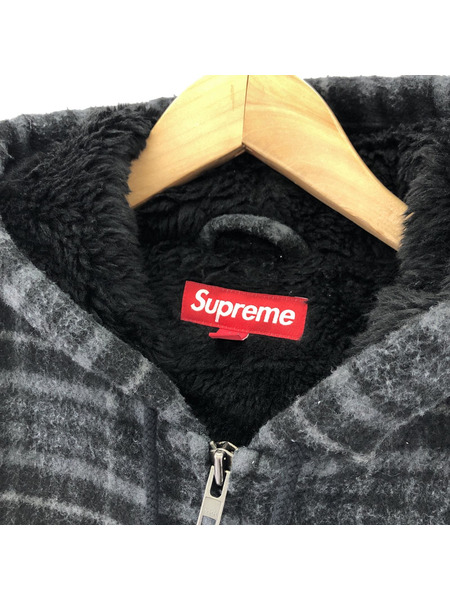 Supreme 23AW PLAID WOOL HOODED WORK JACKET M