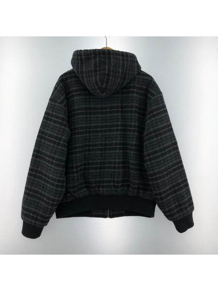 Supreme 23AW PLAID WOOL HOODED WORK JACKET M