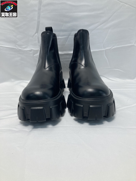 PRADA プラダ チェルシーブーツ 2TE174 レザー アンクルブーツ サイドゴア 靴 ブラック 5 1/2