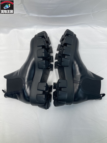 PRADA プラダ チェルシーブーツ 2TE174 レザー アンクルブーツ サイドゴア 靴 ブラック 5 1/2