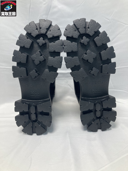 PRADA プラダ チェルシーブーツ 2TE174 レザー アンクルブーツ サイドゴア 靴 ブラック 5 1/2