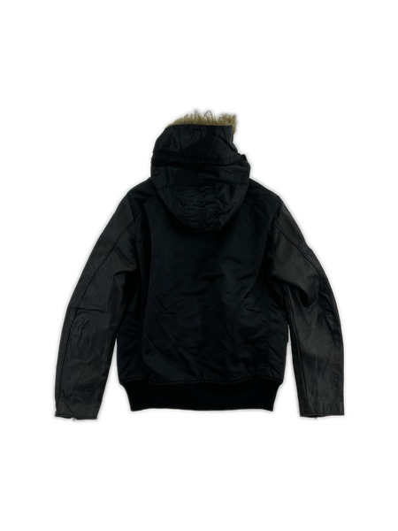 HYSTERIC GLAMOUR プリマロフト 袖レザー N-2B フライトジャケット M ブラック