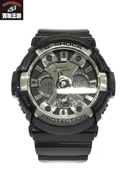 CASIO G-SHOCK GA-200BW Garish Black 腕時計 QZ 黒