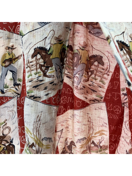 REAL McCOY’S 半袖シャツ 柄シャツ 赤