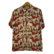 REAL McCOY’S 半袖シャツ 柄シャツ 赤