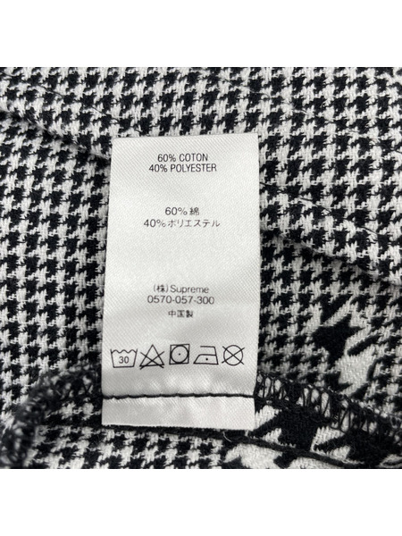 Supreme Houndstooth Logos Snap Front Jacket Ｍ