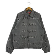 Supreme Houndstooth Logos Snap Front Jacket Ｍ