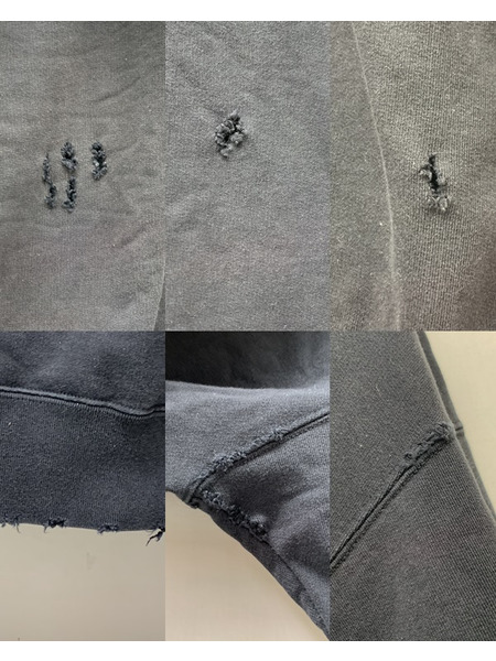 BALENCIAGA ダメージ加工 クルーネックスウェット ブラック SizeM 本体のみ バレンシアガ