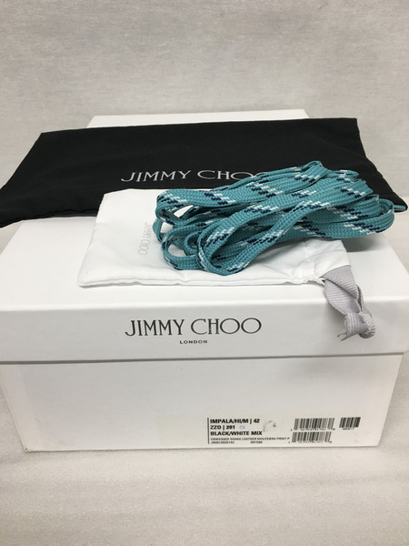 JIMMY CHOO/スニーカー/42/ブラック/ホワイト[値下]