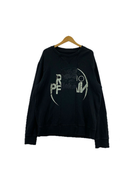 MAISON MARGIELA 17AW/10再構築リメイクドッキングスウェット/50/BLK