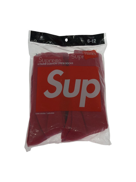 supreme HANES CREW SOCKS 4 pack