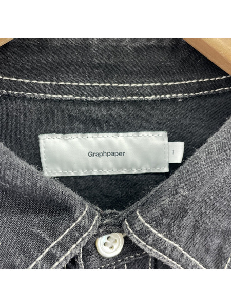 graphpaper 21SS/Denim Regular Collar Shirt 1[値下]