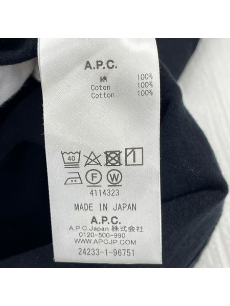 A.P.C. 半袖Tシャツ・カットソー A.P.C. RUE MADAME PARIS S/Sカットソー 黒 (M)