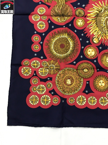 HERMES エルメス ストール カレ90 SOLEIL ソレイユ