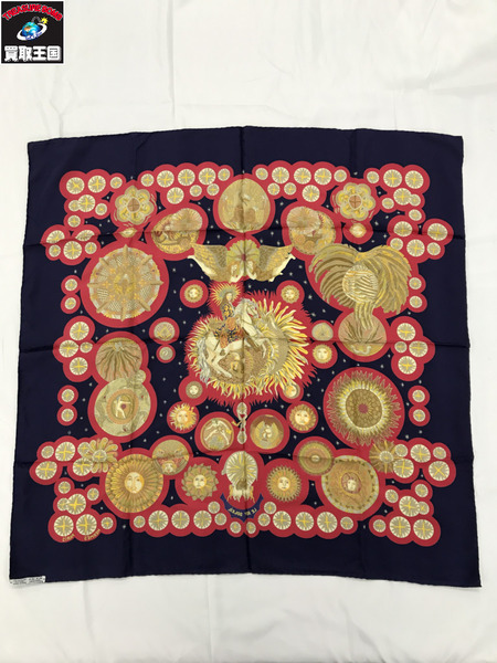 HERMES エルメス ストール カレ90 SOLEIL ソレイユ