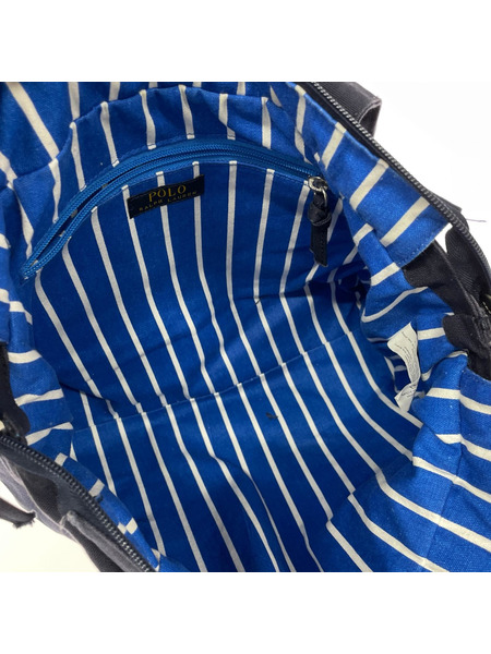 POLO RALPH LAUREN ソノ他バッグ キャンバストートバッグ 紺ロゴ 紺