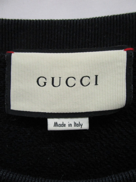 GUCCI/18AW/ヴィンテージロゴ タイガー/スウェット/BLK/M